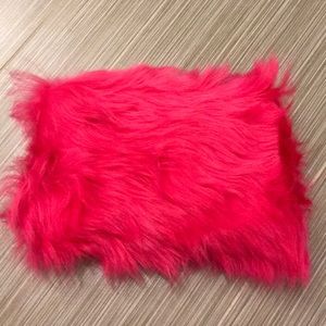 Kate Spade Madison Ave Pink Furry Clutch/Bag